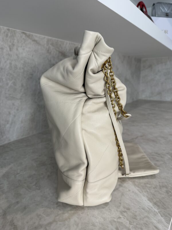 Saint Laurent (YSL) Lambskin Matelasse Large Jamie Pochon Crema Soft