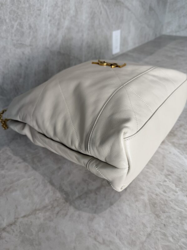 Saint Laurent (YSL) Lambskin Matelasse Large Jamie Pochon Crema Soft
