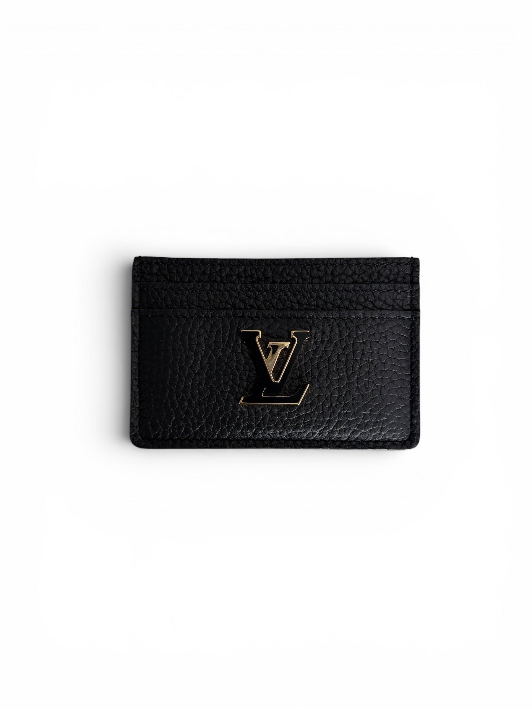 Louis Vuitton Taurillon Capucines Card Holder Black