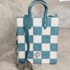 Louis Vuitton Sac Plat Bag Pencil Effect Damier Printed Leather XS