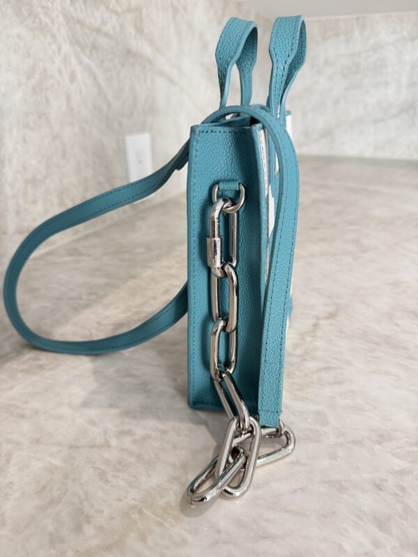Louis Vuitton Sac Plat Bag Pencil Effect Damier Printed Leather XS
