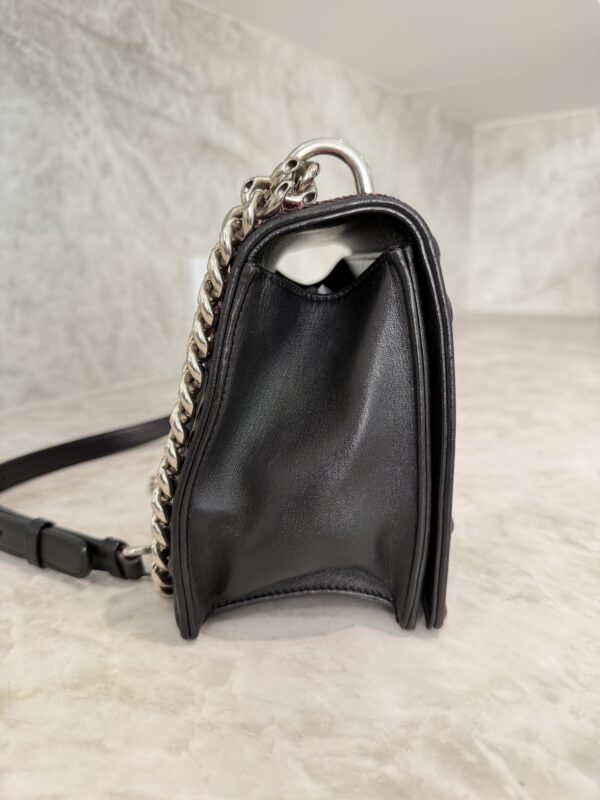 Christian Dior Lambskin Sequin Medium Diorama Flap Bag Black