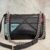 Christian Dior Lambskin Sequin Medium Diorama Flap Bag Black