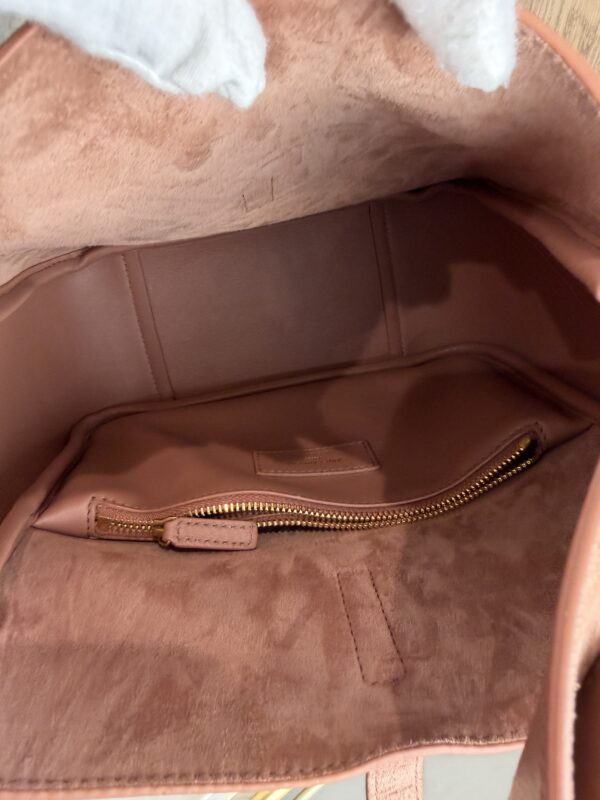Saint Laurent (YSL) Suede Small Le 5 A 7 Soft Hobo Barely Pink