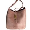 Saint Laurent (YSL) Suede Small Le 5 A 7 Soft Hobo Barely Pink