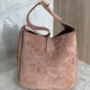Saint Laurent (YSL) Suede Small Le 5 A 7 Soft Hobo Barely Pink