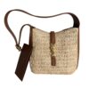 Saint Laurent (YSL) Raffia Baby Supple Le 5 A 7 Hobo
