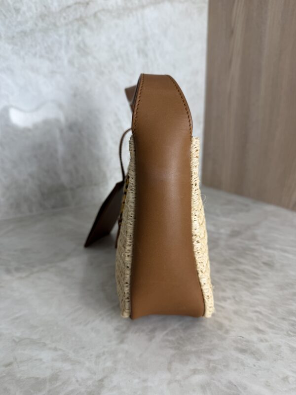 Saint Laurent (YSL) Raffia Baby Supple Le 5 A 7 Hobo