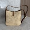 Saint Laurent (YSL) Raffia Baby Supple Le 5 A 7 Hobo