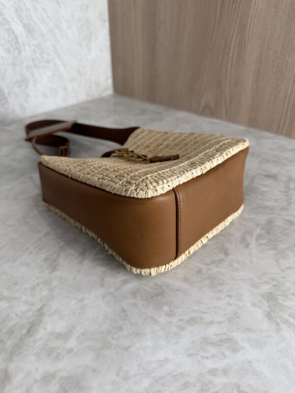 Saint Laurent (YSL) Raffia Baby Supple Le 5 A 7 Hobo