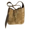 Saint Laurent (YSL) Suede Baby Supple Le 5 A 7 Hobo Golden Leaf