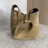 Saint Laurent (YSL) Suede Baby Supple Le 5 A 7 Hobo Golden Leaf