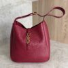 Saint Laurent (YSL) Smooth Calfskin Small Le 5 A 7 Soft Hobo Cherry Jam