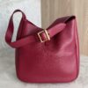 Saint Laurent (YSL) Smooth Calfskin Small Le 5 A 7 Soft Hobo Cherry Jam
