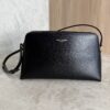 Saint Laurent Paris Zip-Up Mini Shoulder Bag Black
