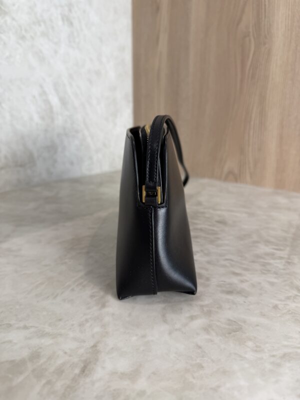 Saint Laurent Paris Zip-Up Mini Shoulder Bag Black