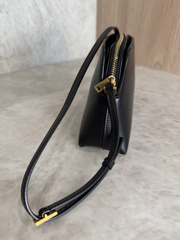 Saint Laurent Paris Zip-Up Mini Shoulder Bag Black