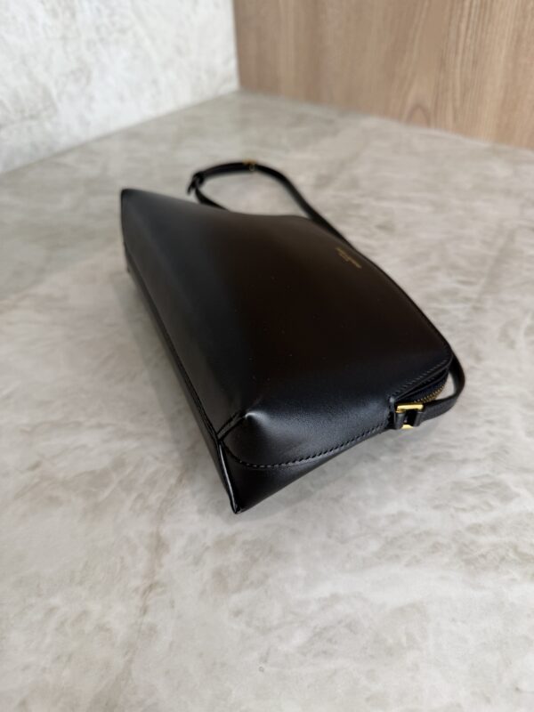 Saint Laurent Paris Zip-Up Mini Shoulder Bag Black