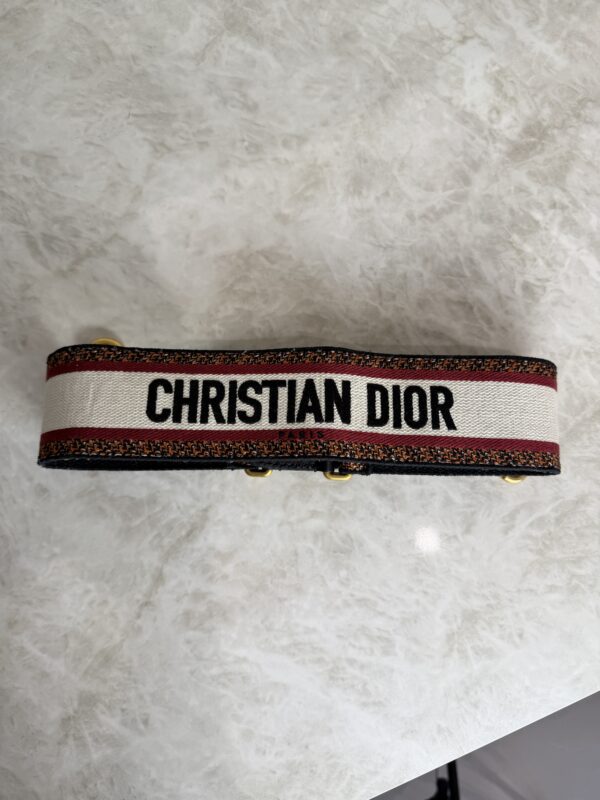 Christian Dior Canvas Embroidered Shoulder Strap