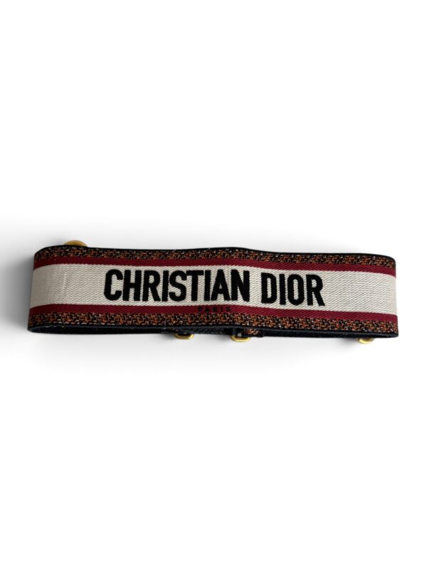 Christian Dior Canvas Embroidered Shoulder Strap