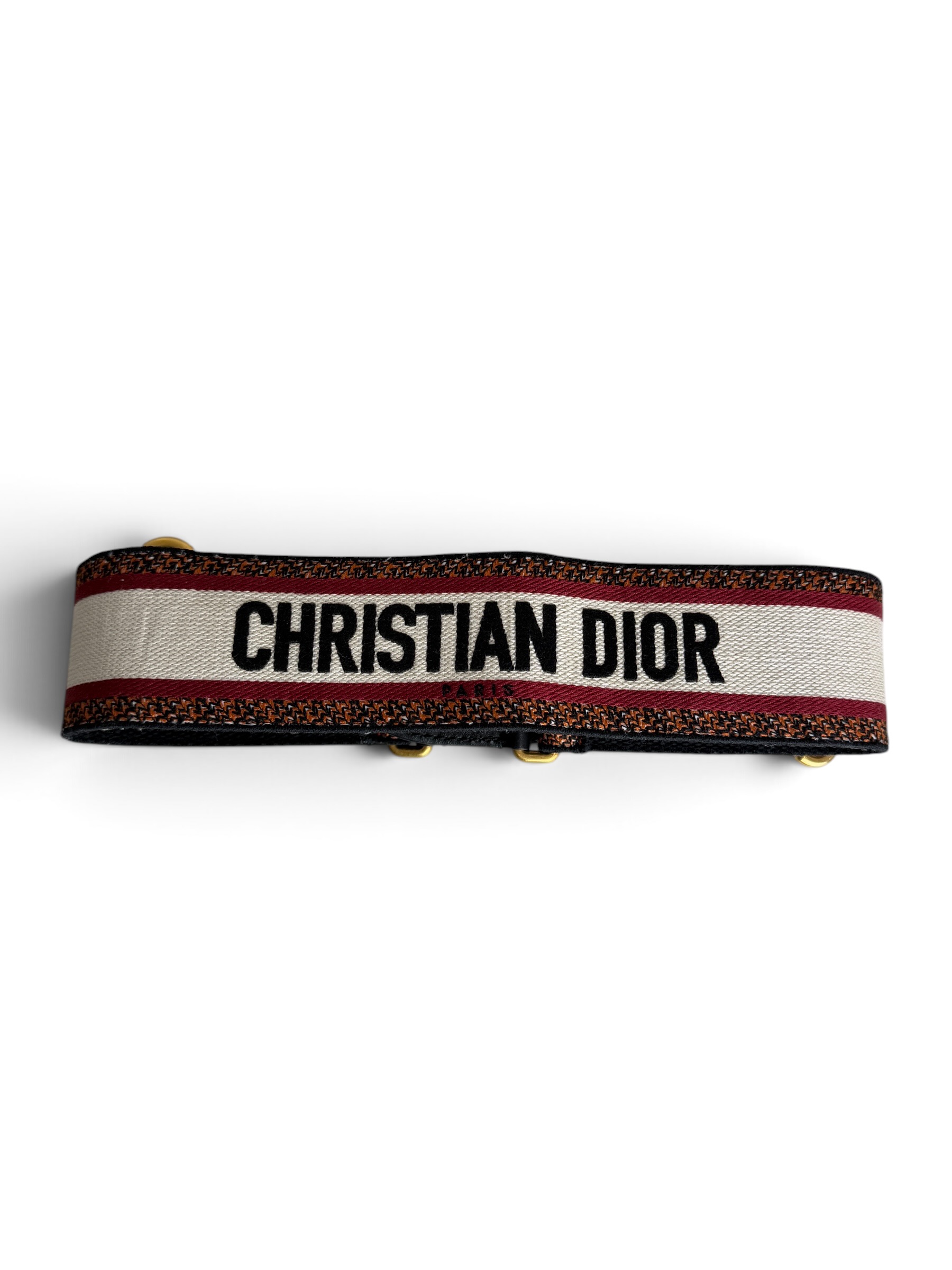 Christian Dior Canvas Embroidered Shoulder Strap
