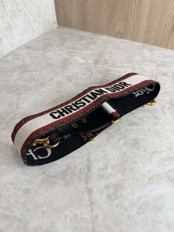 Christian Dior Canvas Embroidered Shoulder Strap
