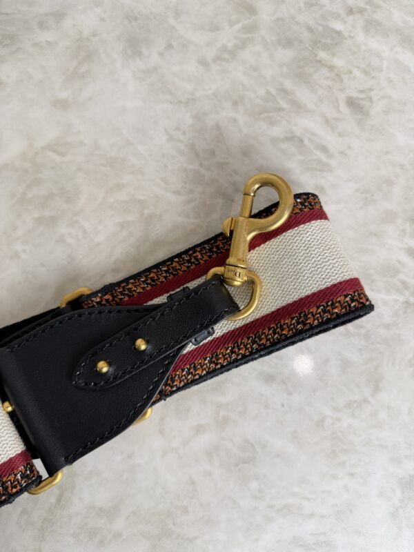 Christian Dior Canvas Embroidered Shoulder Strap