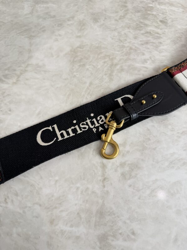 Christian Dior Canvas Embroidered Shoulder Strap