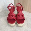 Louis Vuitton LV Isola Wedge Espadrille Red