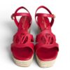 Louis Vuitton LV Isola Wedge Espadrille Red
