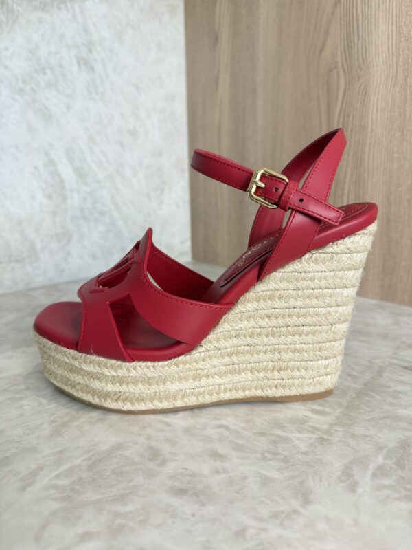 Louis Vuitton LV Isola Wedge Espadrille Red