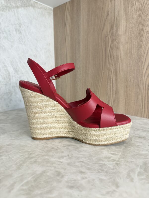 Louis Vuitton LV Isola Wedge Espadrille Red