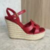 Louis Vuitton LV Isola Wedge Espadrille Red