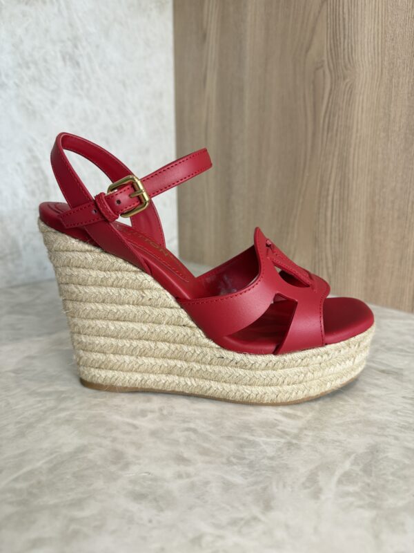 Louis Vuitton LV Isola Wedge Espadrille Red