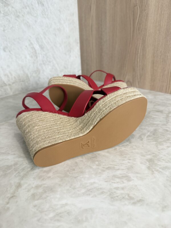 Louis Vuitton LV Isola Wedge Espadrille Red