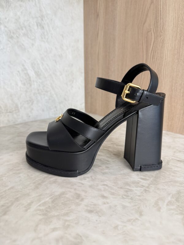 Louis Vuitton Maya Heeled Platform Sandal Black