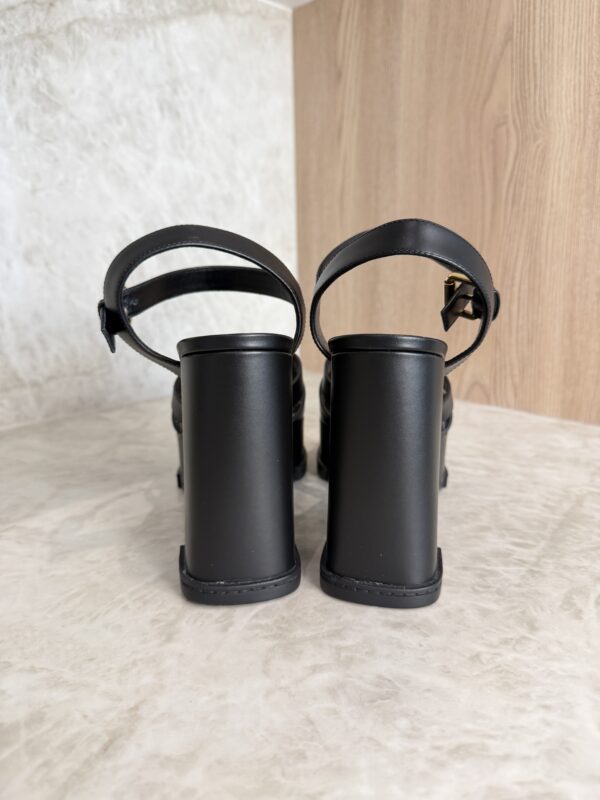 Louis Vuitton Maya Heeled Platform Sandal Black