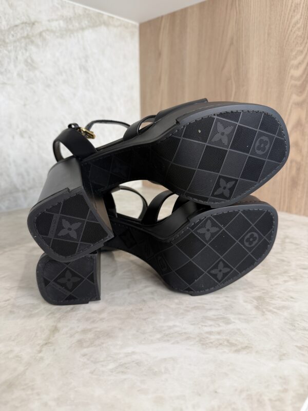 Louis Vuitton Maya Heeled Platform Sandal Black