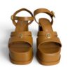 Louis Vuitton Maya Heeled Platform Sandal Tan