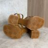 Louis Vuitton Maya Heeled Platform Sandal Tan