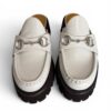 Gucci Horsebit Accent Leather Slides Size 38.5 White