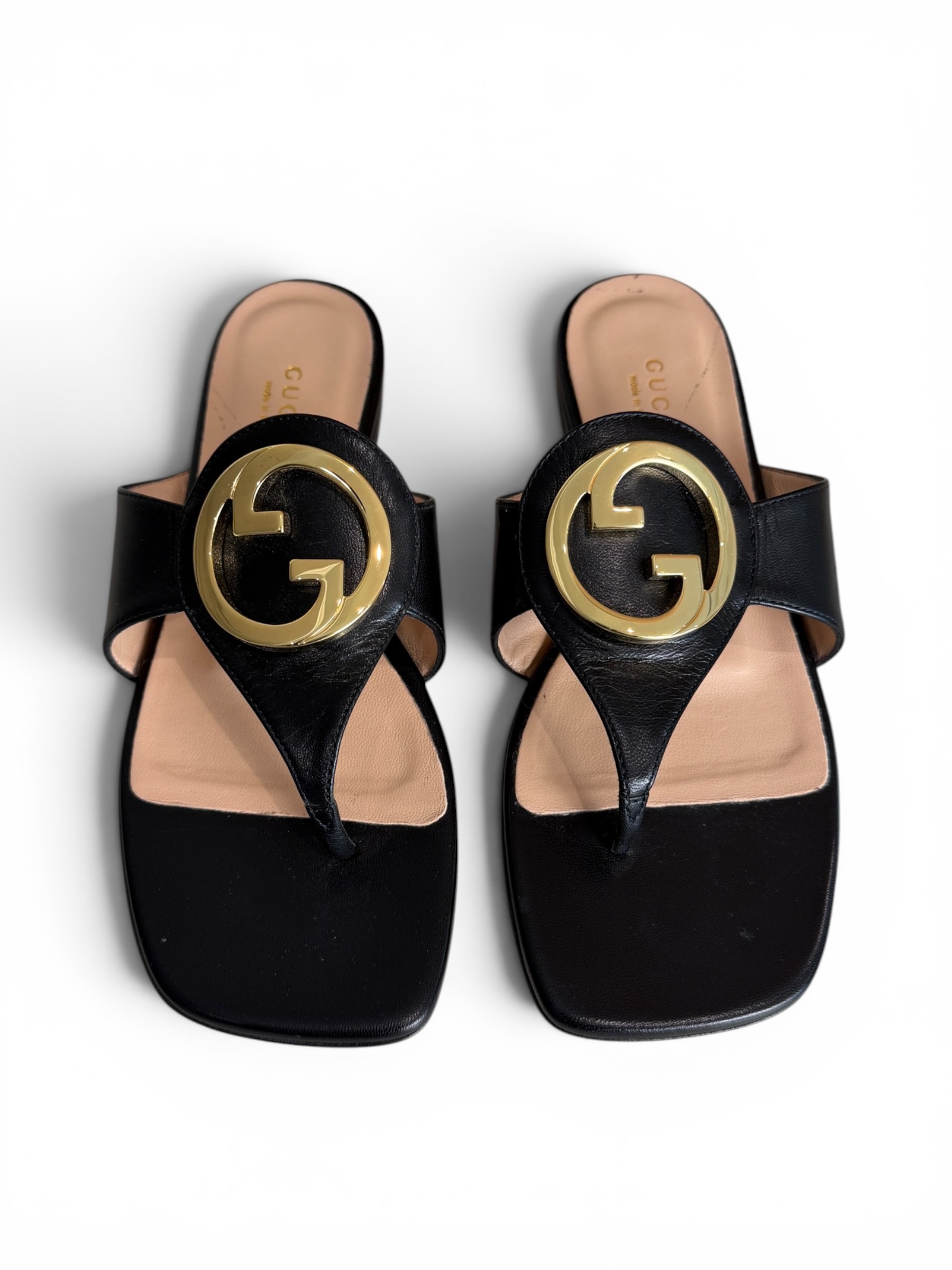 Gucci Blondie Thong Sandals Black 36