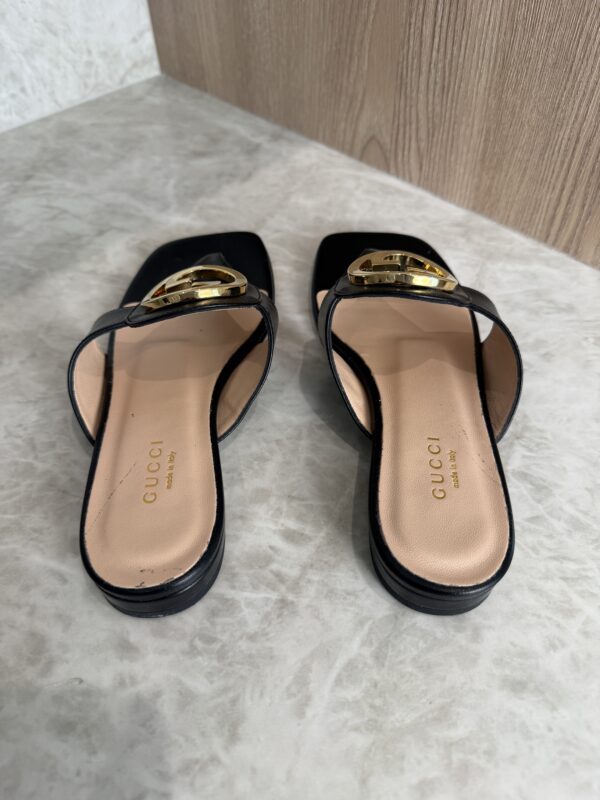 Gucci Blondie Thong Sandals Black 36