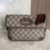 Gucci GG Supreme Monogram Neo Vintage Web Belt Bag Brown