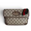 Gucci GG Supreme Monogram Neo Vintage Web Belt Bag Brown
