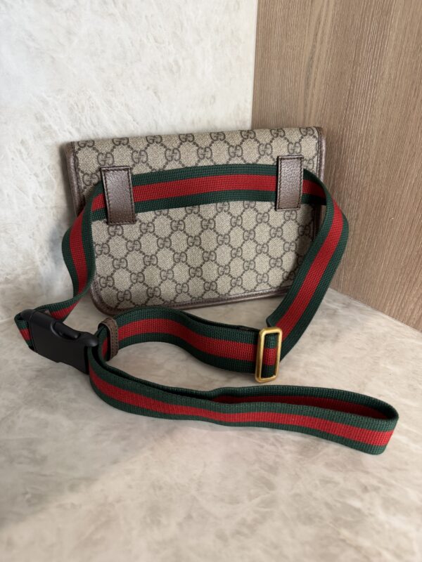 Gucci GG Supreme Monogram Neo Vintage Web Belt Bag Brown