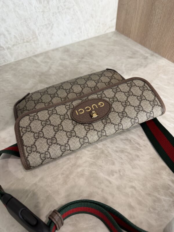Gucci GG Supreme Monogram Neo Vintage Web Belt Bag Brown
