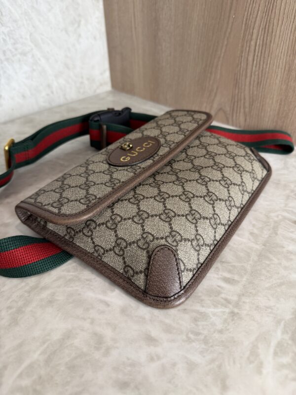 Gucci GG Supreme Monogram Neo Vintage Web Belt Bag Brown