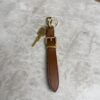 Miu Miu Cognac Leather Key Ring