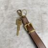Miu Miu Cognac Leather Key Ring